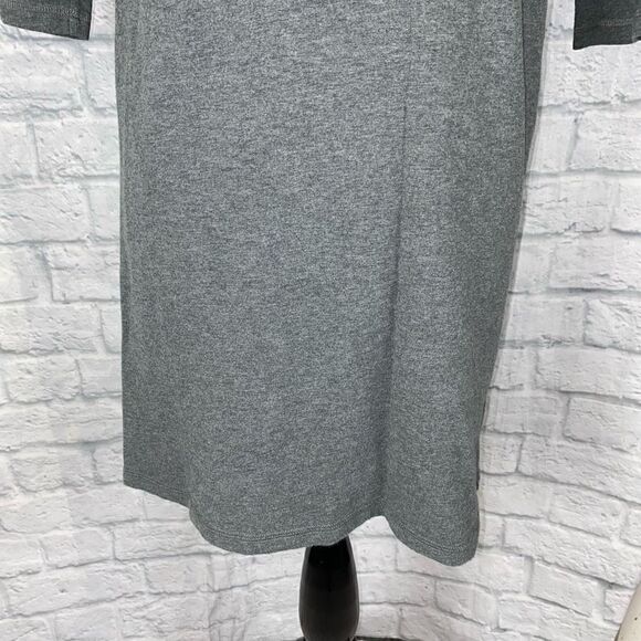 Mossimo women S scoopneck cotton blend dress w/elbow sleeve grey - Picture 2 of 9